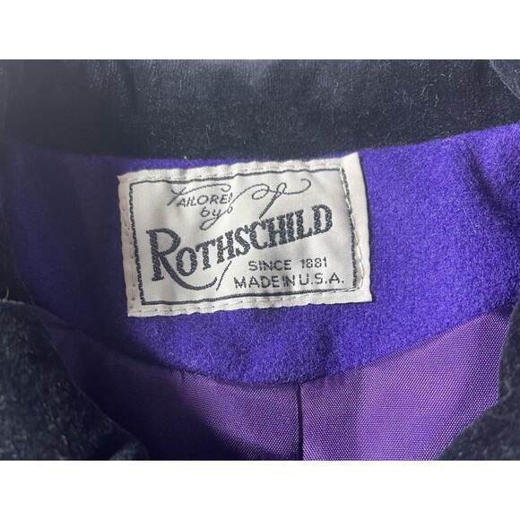 VTG America S. Rothchild vibrant purple girls sz 14 maxi wool coat USA made - Picture 4 of 8